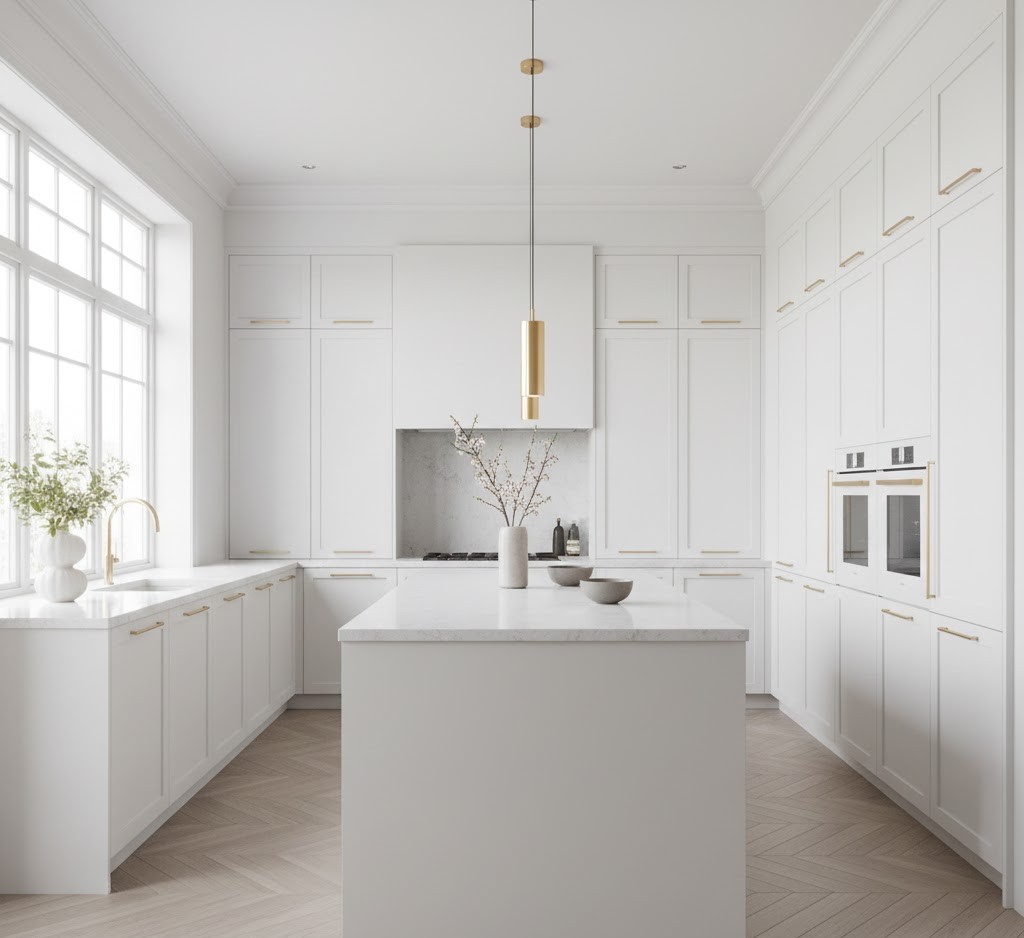 Ljust kök med premium material